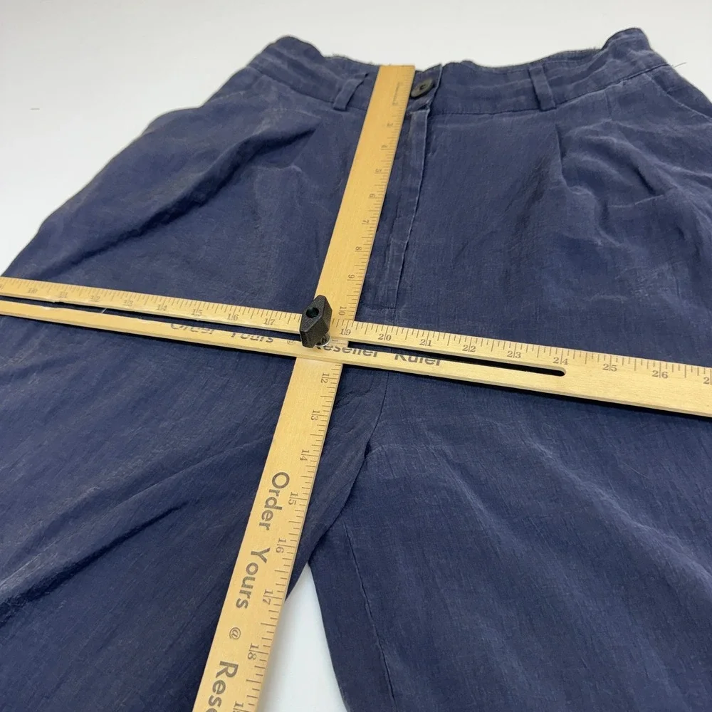 Zara Pants Womens XS Blue Wide Leg Culottes Flowy Minimalist